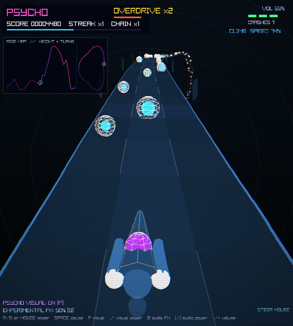 A cool blue climb with traffic and overdrive